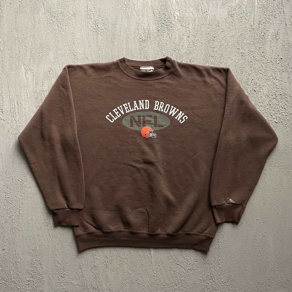 Vintage Cleveland Browns NFL Sweatshirt Mens Large Brown 90s Puma